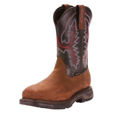 Ariat Work: WorkHog XT Waterproof Carbon Toe Zapatos de Seguridad Hombre - Marrones / Negras (WZEAN4